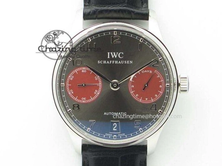 MIROTIME 0516 Efficient Portuguese Tourbillon IW5463 SS ZF Best Edition White Dial on Black Leather Strap 7170